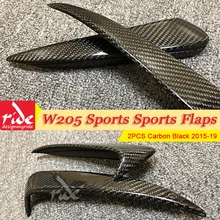 W205 Sports Rear spoiler Flaps Air Flow Vent Carbon Fiber For Benz W205 2Pcs Bumper Splitter Wing Spoiler C180 C200 C250 2015-19 цена W205 Sports Rear spoiler Flaps Air Flow Vent Carbon Fiber For Benz W205 2Pcs Bumper Splitter Wing Spoiler C180 C200 C250 2015-19 цены онлайн