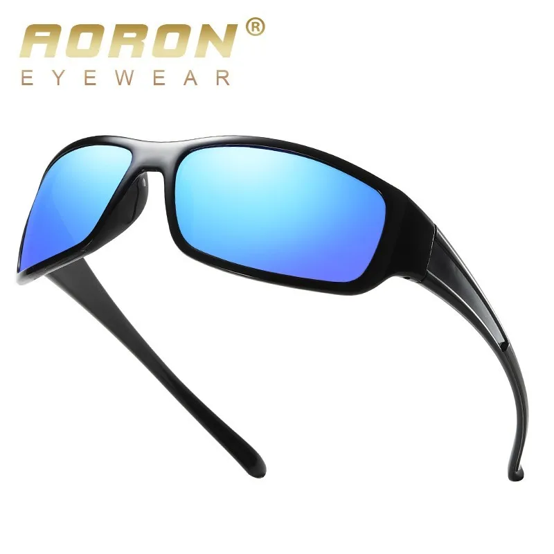 

AORON Sunglasses Men Polarized 2019 Goggle Sport UV400 HD Polarized Light Outdoors Sun Glasses For Men Mirror Luxury Brand