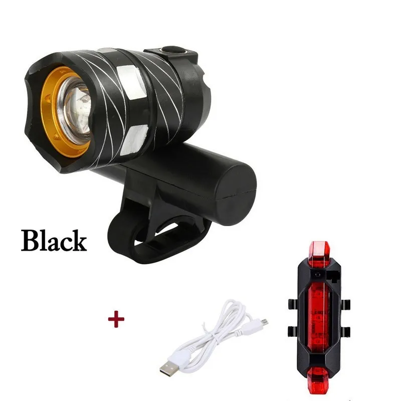 

Bicycle Light Bike Headlight LED Taillight USB Rechargeable Flashlight MTB Cycling Lantern For Bicycle Lamp