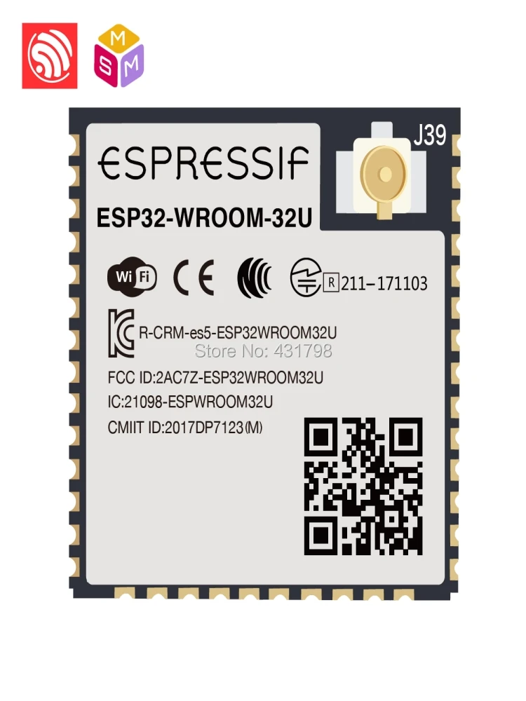 AIOT Espressif SoC ESP32 WiFi Bluetooth модуль ESP32-WROOM-32U международная версия домашней/промышленности/сельского хозяйства Автоматизация