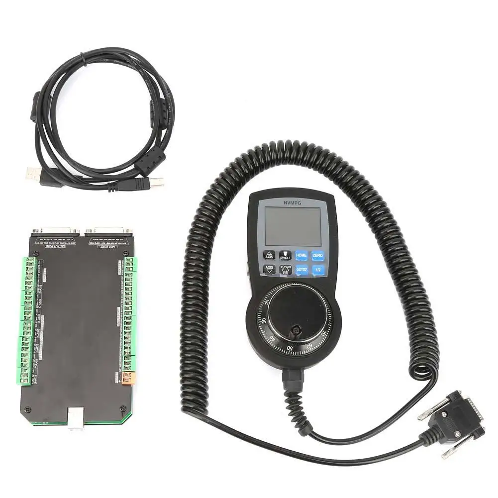 

NVCM MACH3 USB 6 Axis Control Board Pulse Generator Syntec Stepper Motor CNC Controller with Manual Pulse Generator Set