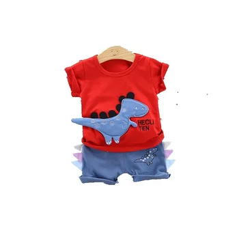 

Summer Children Baby Boys Girls Clothes Cartoon Patch T-Shirt Shorts 2pcs/Sets Toddler Fashion Cotton Clothing Infant Tracksuits