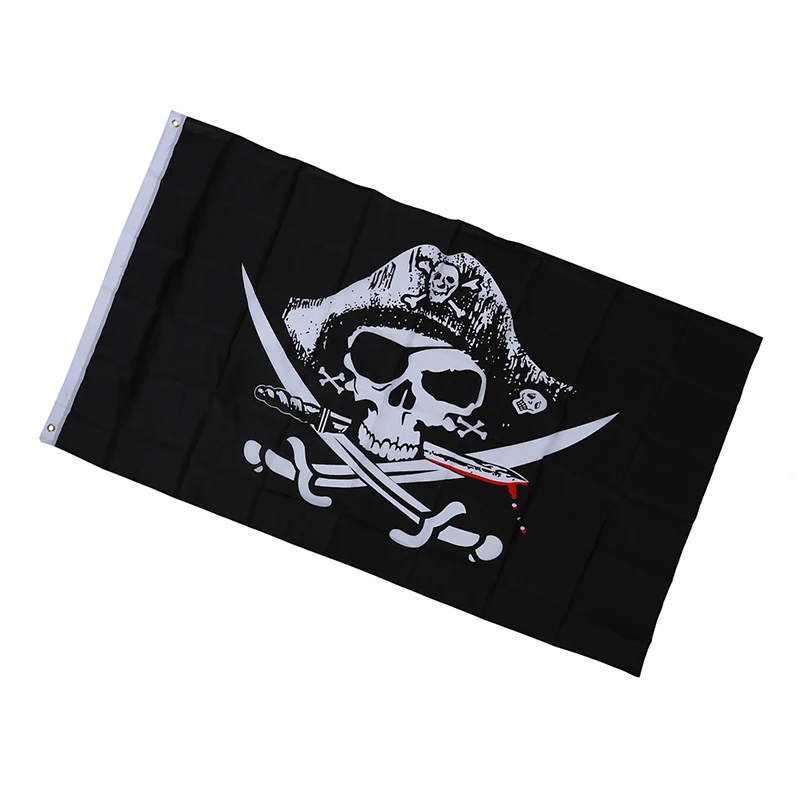 Пиратские флаги Карибский череп пиратский Скелет sabre Jolly roger 150x90 см|Флаги баннеры