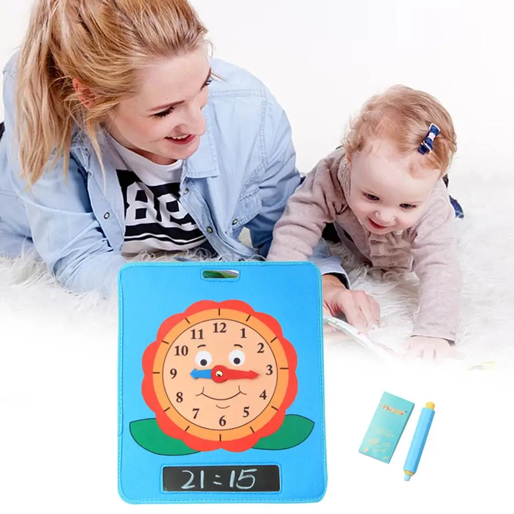  Children's Puzzle Clock Toy Time Learning Clock Early Education Teaching Aids Educational Toys For  - 33013598348