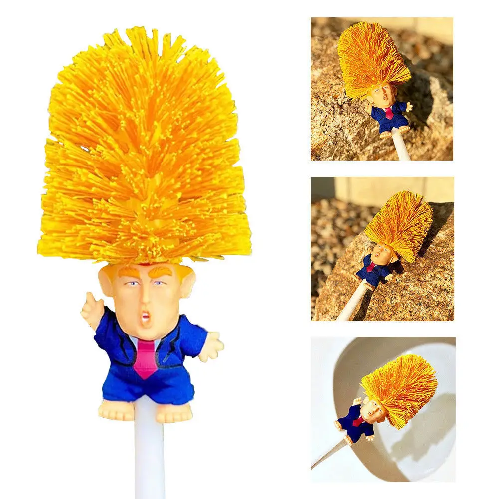 Hot Funny Donald Trump Toilet Brush Cleaning Brushes Original Trump