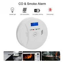 Combination Carbon Monoxide Smoke Alarm Gas Sensor CO Smoke Detector for Home Security Brand New