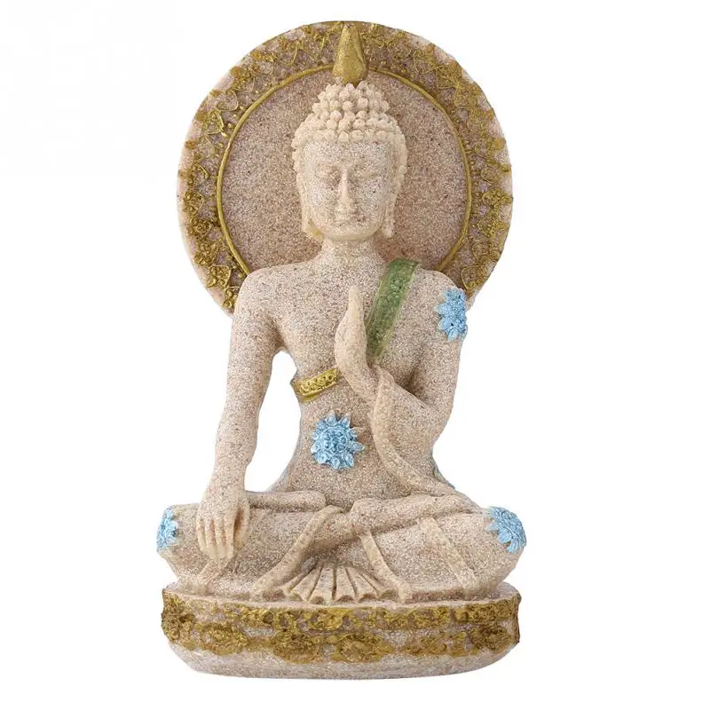 Fengshui статуя Будды из песчаника украшение для дома отеля фигурка медитации