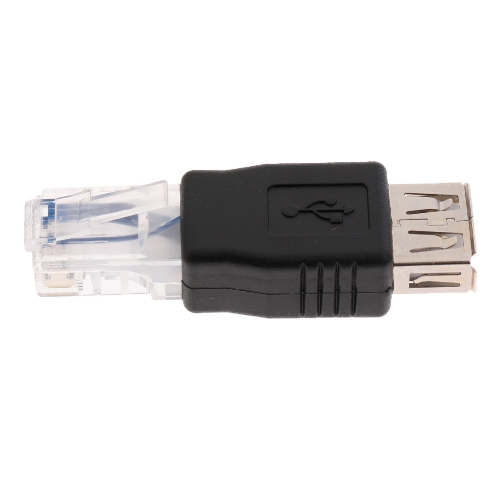 

2x Ethernet RJ45 Male to USB2.0 Female Adapter Plug Socket Network Converter