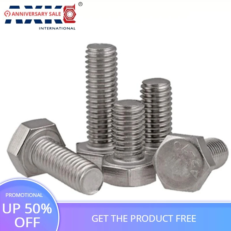 

5/16-18 5*16-18*2-1/2 5*16-18*2-3/4 2-1/2" 2-3/4" Inch Length 304 Stainless Steel UNC Coarse Thread Screw External Hexagon Bolt