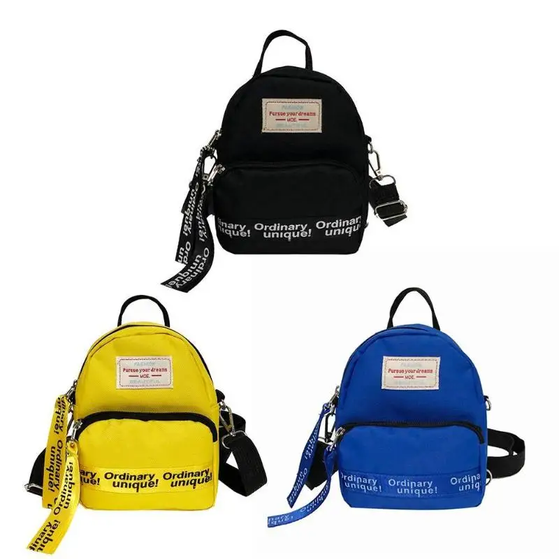 Мода для девочек-подростков мини-рюкзак письмо сумки с принтом через плечо для Для женщин рюкзак повседневные женские сумки дорожные сумки