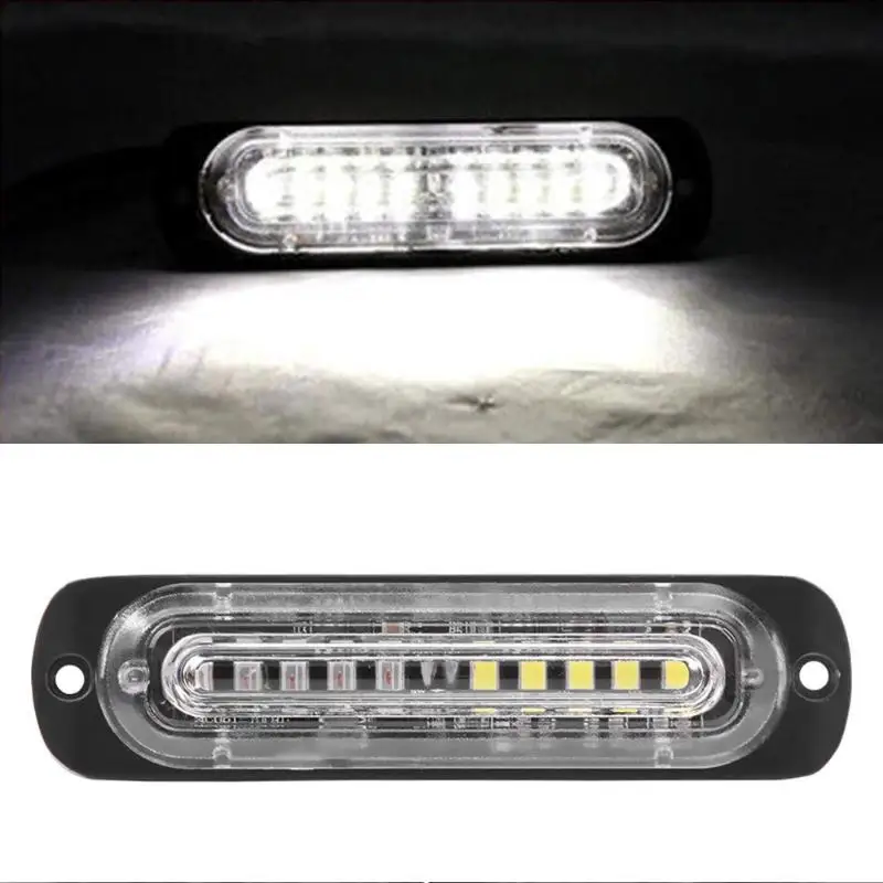 

VODOOL 1pc 9-30V Waterproof Ultra Slim 10LED Car Truck Emergency Warning Hazard Flash Strobe Car Light Signal Lamp Accessories
