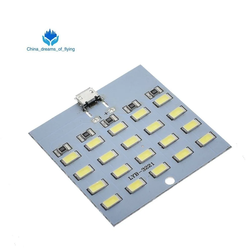 1 шт. высокое качество 5730 smd 5V 430mA~ 470mA белый Mirco Usb 5730 светодиодный светильник ing панель USB Мобильный светильник аварийный светильник Ночной светильник