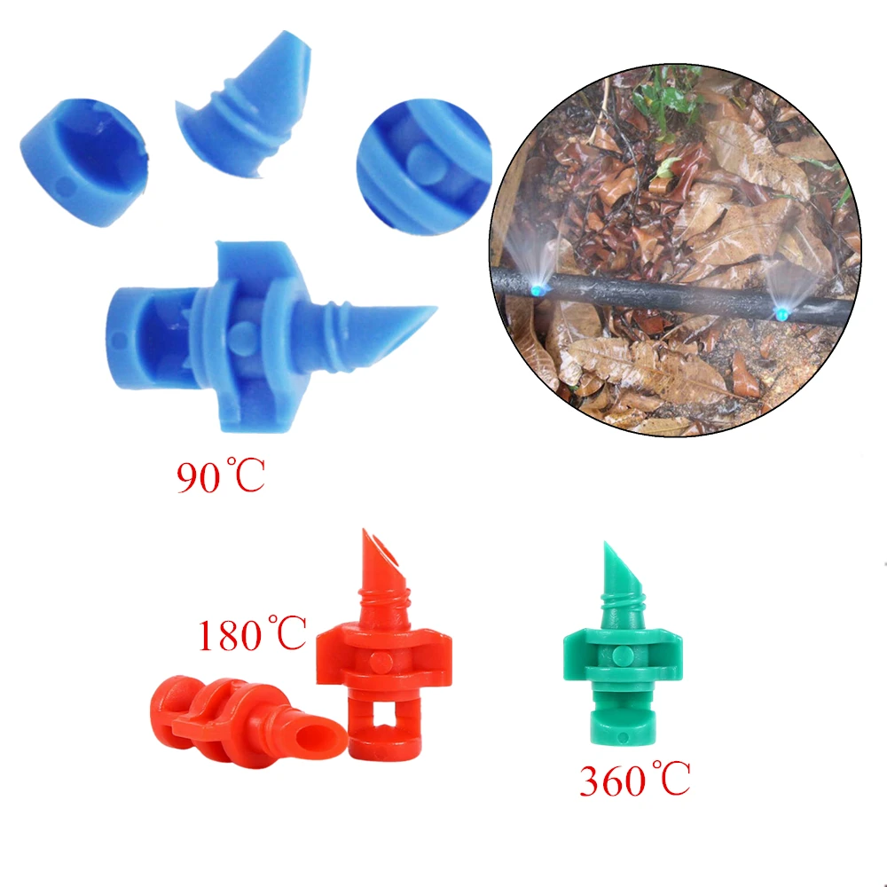 

50pcs sprayer 90/180/360 degree Micro Sprinkler Irrigation Garden Lawn Watering Spray Misting Nozzle System 2019 Hot