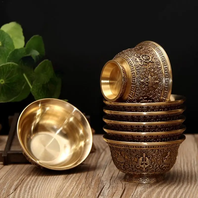 Schwarz matt//Gold 23 cm TIBET-SCHALE aus Edelstahl