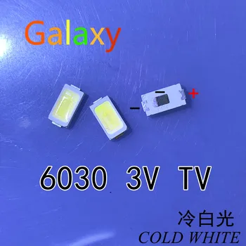 

500PCS/Lot LED LCD TV backlight lamp lamp 6030 3V cold white TV backlight lamp spot in Shenzhen