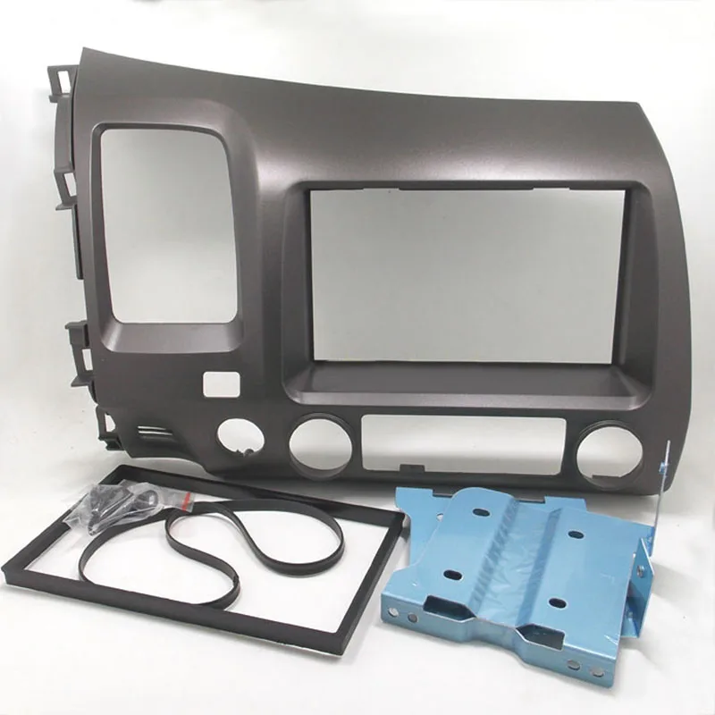 

1pc Double Din Car Radio Fascia Bezel Trim Kit Frame high quality suitableFor Honda C.ivic Sedan 2007-2011