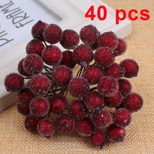 40 шт. Свадебные украшения Рождественский фрукт из пенопласта искусственный цветок Holly Berrys аксессуары для домашнего декора
