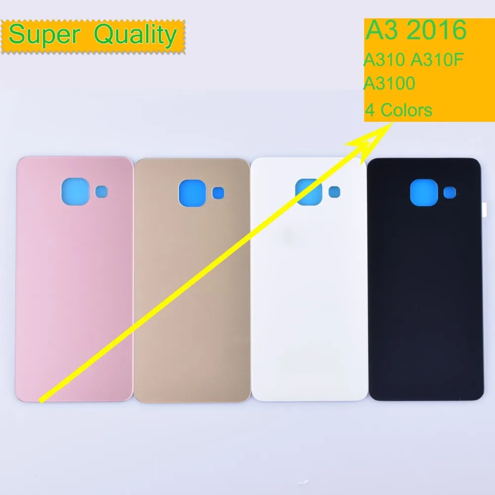 50 шт./лот для Samsung Galaxy A3 2016 A310 A310F A3100 чехол аккумулятора задняя крышка Корпус
