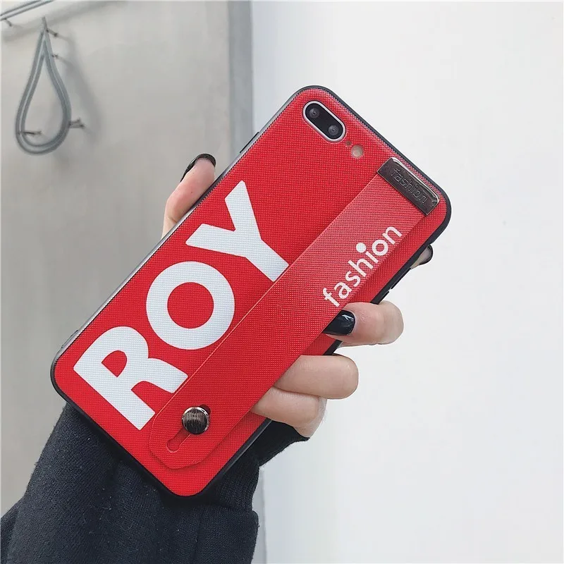 

Fashion Case with Wrist Band Strap for iPhone 8 plus 6s plus 7 8 6 6s Full Cover Case with Ring Holder for iPhone XS Max XR X XS