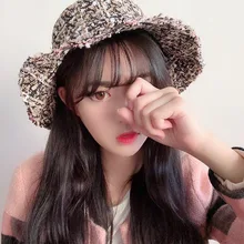 Хроматический складной Хлопок Лен для женщин ведро кепки удобный открытый Защита от Солнца шляпа для рыбалки шляпа дышащая Панама корейский стиль