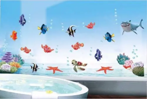 В Find Nemo Настенная Наклейка в виде акулы рыбы детская спальня гостиная смешные