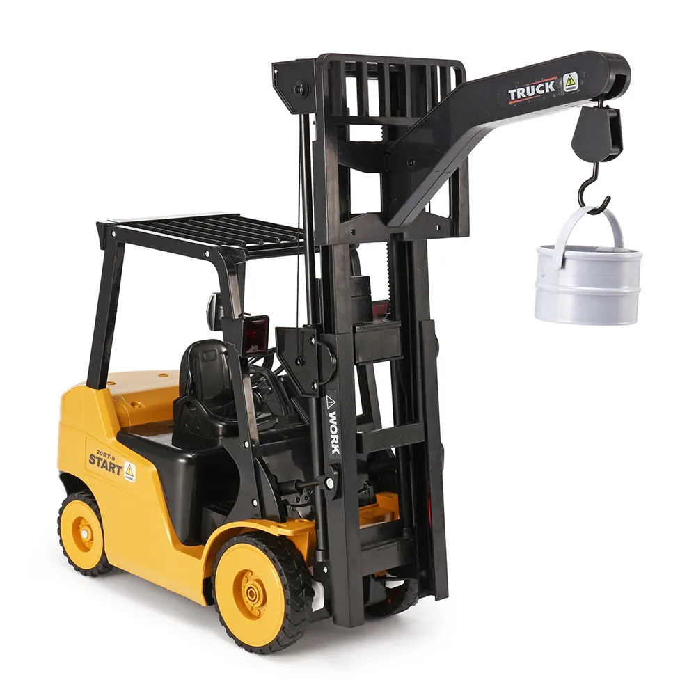 

1/24 8CH RC Remote Control Cars Fork Lift Engineering Car Simulation Excavator Truck Tractor Brinquedos Light Music Toy Machine