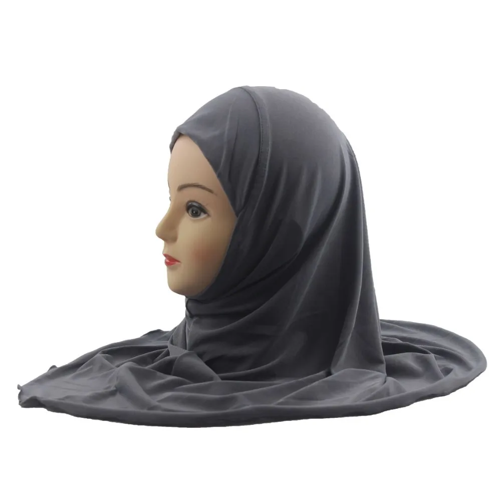 

Muslim Hijab Islamic Arab Scarf Shawls No Decoration Soft and Stretch for 7 to 12 years old Girls Nice Colors