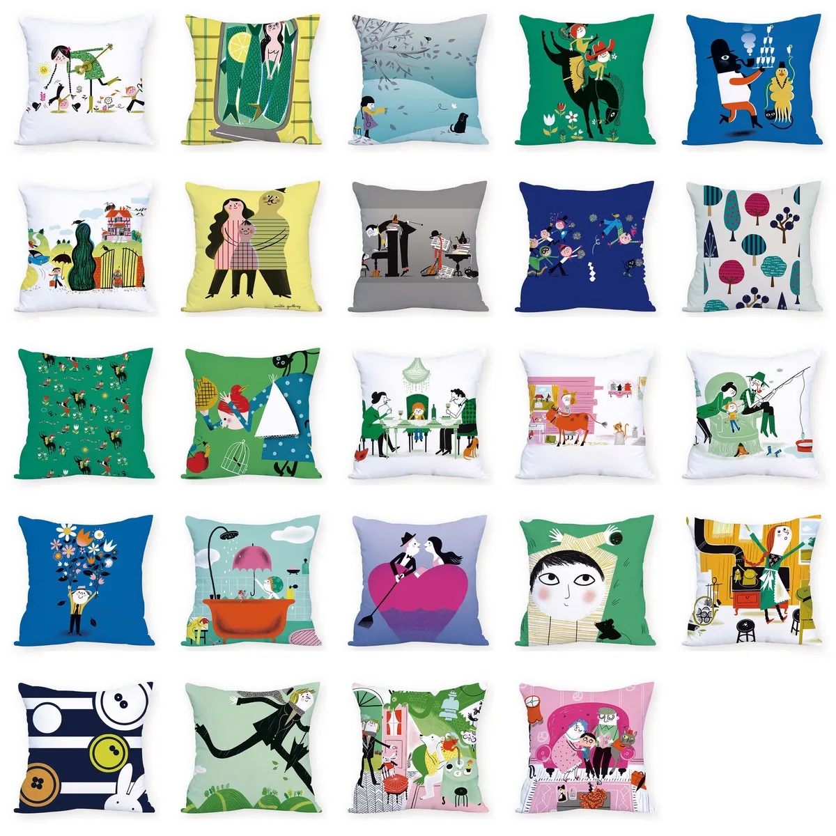 Nordic Pillow Case Decorativos for Office Promotional Cushions Sheet Cartoon Character for Sofa Chair Decorative Industrial