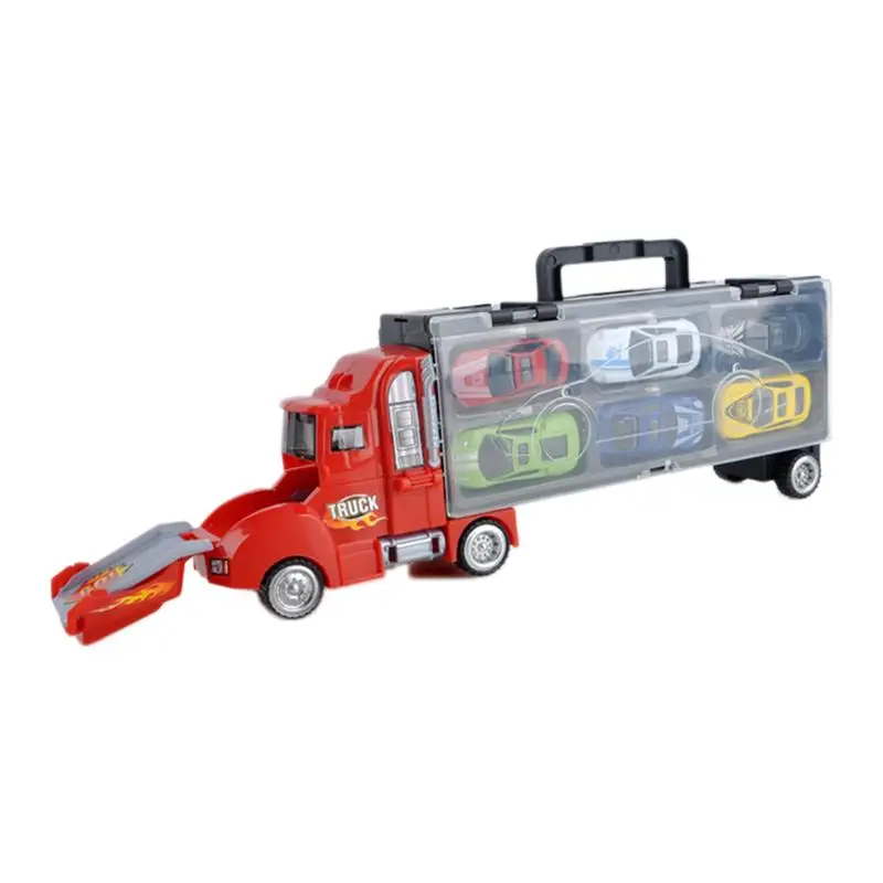 1 Set Toy Truck Car Fight Alloy Catapult Portable Cargo Truck Sedan