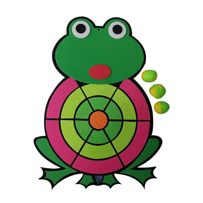 

1pc Sticky Ball Target Durable Cartoon Little Frog Shape Sandbag Catch Ball Plate Throwing Ball Target