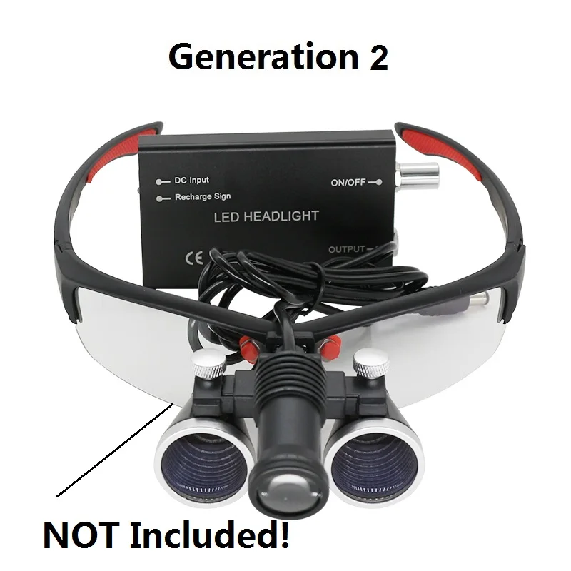 Beste Led Dental Loupe Hoofd Licht Tandarts Loupe Koplamp Chirurgische Koplamp Voor Medische Operatie Oplaadbare Met Lithium Batterij