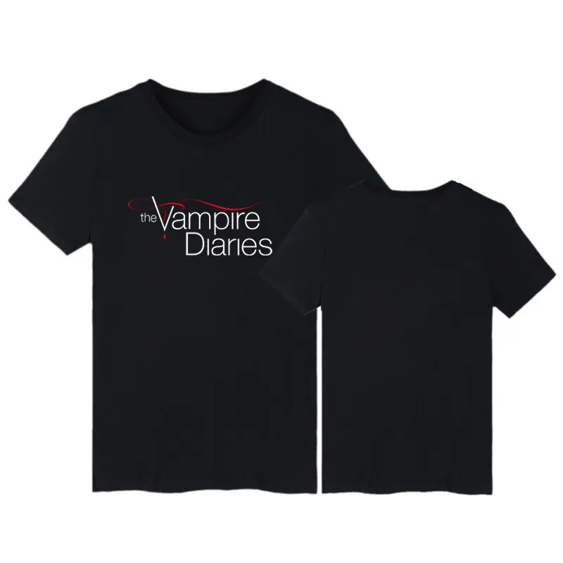 

The Vampire Diaries T Shirt Summer Casual Short Sleeve Cotton T-shirt Men Women Elena/Stefan/Damon Tee Shirts Streetwear Tops