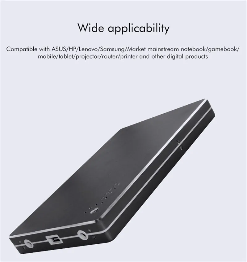 30000Mah 4A/DC 12V 16V 19v ноутбук питания мобильного USB порт Внешняя батарея зарядное