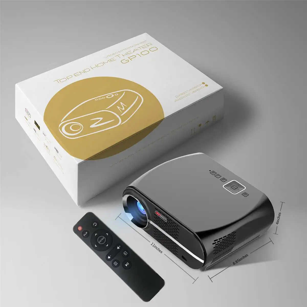 Светодиодный ЖК проектор Vivibright GP100 3500 лм 1280*800 пикселей 1080P HD VGA USB домашний