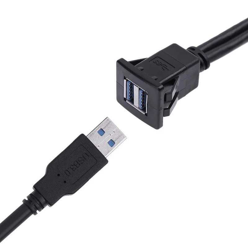 1 м Dual USB 3 0 A Male to Female Car Panel Flush Mount Удлинительный кабель|Кабели HDMI| |