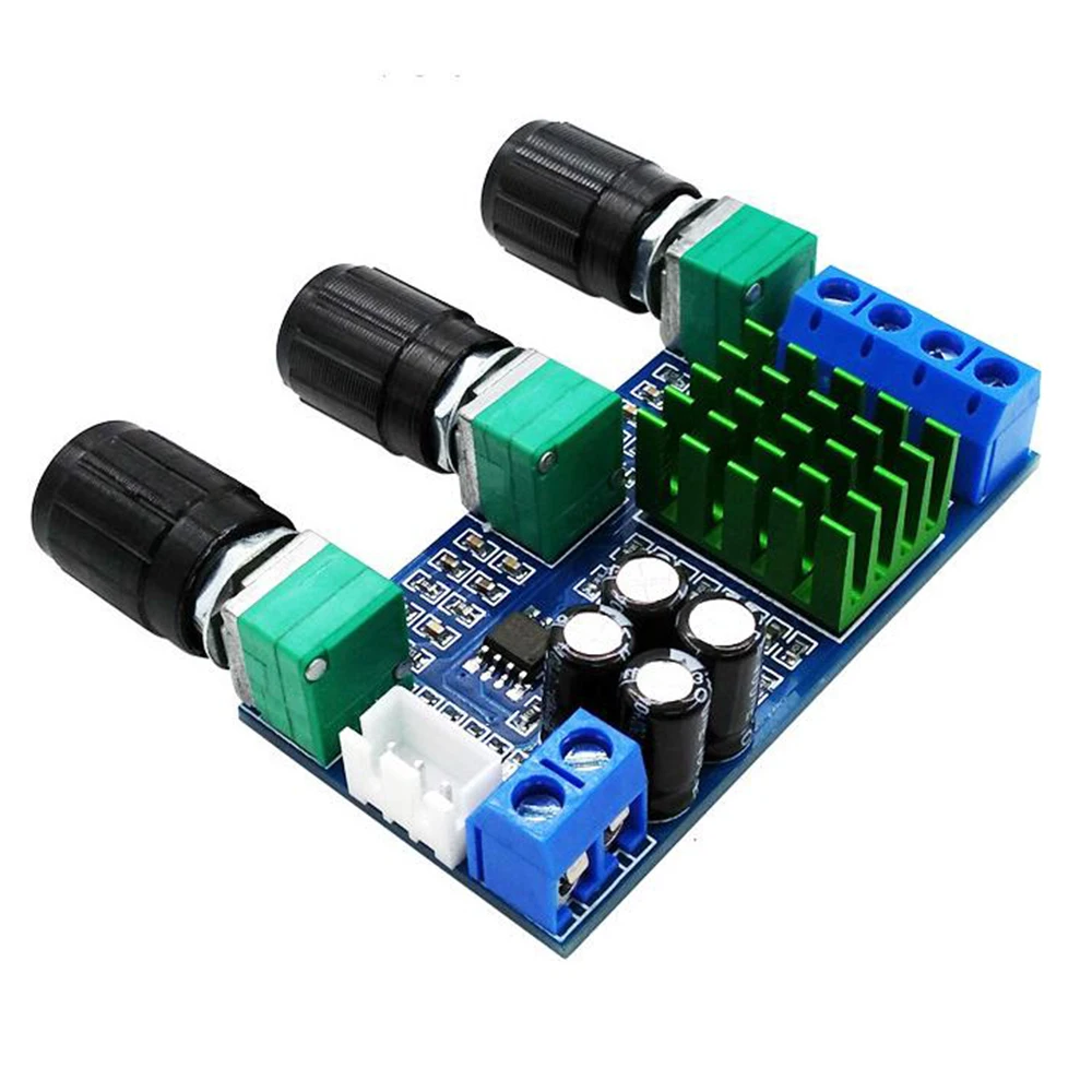 TPA3116D2 DC 12V 24V 80W x 2 Dual channel Digital Audio TPA3116D2 Treble Bass Regulating Preset Pre amplifier Board