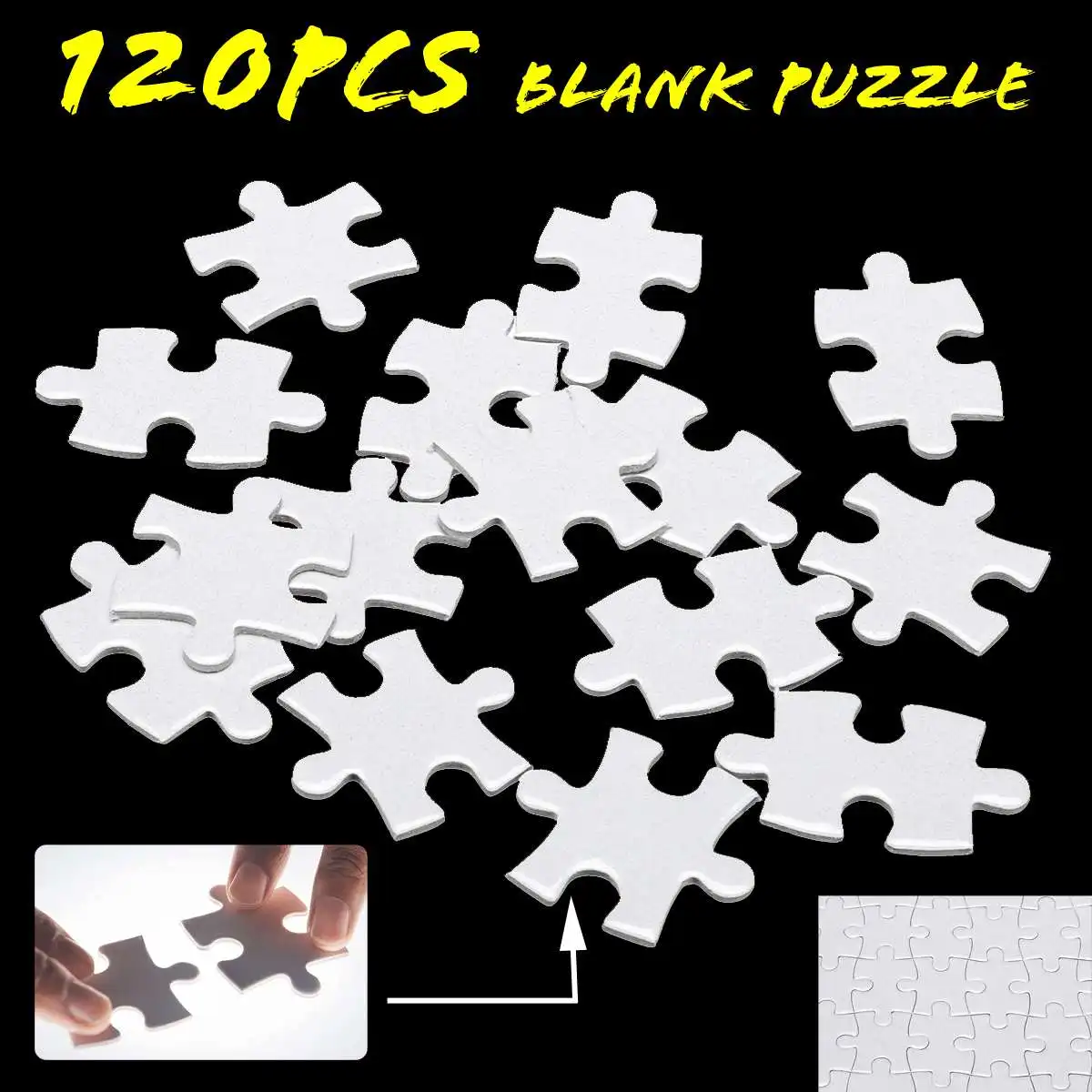 Aliexpress.com : Buy 120Pcs A4 DIY Blank Puzzle Dye ...