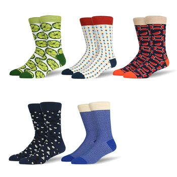 

PEONFLY Colorful Crew Cotton Happy Socks Men British Style Casual Harajuku Designer Brand Fashion Dot Novelty Socks