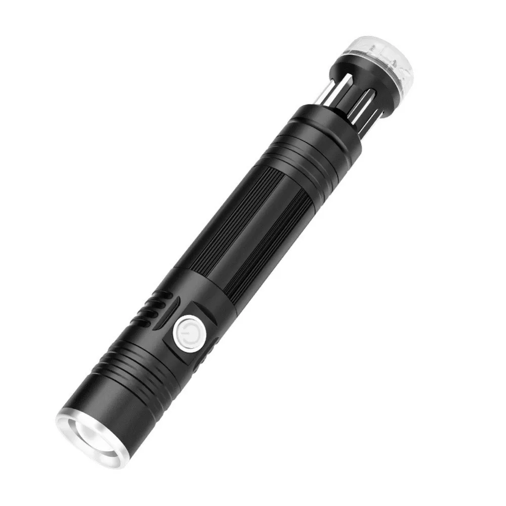 

T6 Mini Tool Small Flashlight Usb Charging With Screwdriver Multi-Function Telescopic Zoom Flashlight