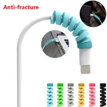 

10Pcs Cavo Protettore Salva Cover per Apple Android Universale Cavo Salva Cover Hot New Plastic Spiral USB Cable Protect Cover