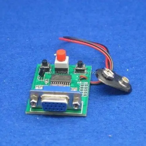 

VGA Signal Generator 8 Output Module for pc Digital LCD Display Screen Tester 9v power