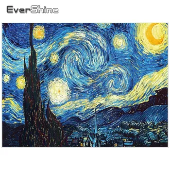 

EverShine DIY 5D Scenery Diamond Embroidery Full Square Scenery Paint With Diamonds Starry Sky Diamond Mosaic Wall Decoration