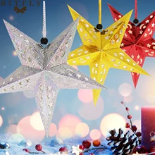 BIT. FLY 30 см DIY Висячие 3D бумажные звезды рождественские украшения бумажный фонарь Свадьба День Рождения украшения для вечеринки сделанные своими руками принадлежности