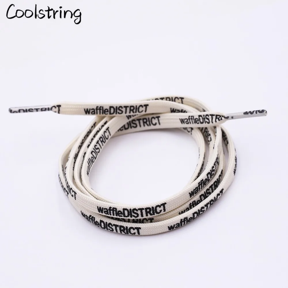 Coolstring 7mm Manufacturers Custom Printing Shoelaces Limited Edition Trend Bootlaces Small White Canvas Shoes Universal Laces