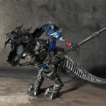 

WJ Transformation Movie 4 Optimus Op Tyrannosaurus Rex Hand Dinosaur Model Pvc Action Kid Dolls Toy Skyreach Statue