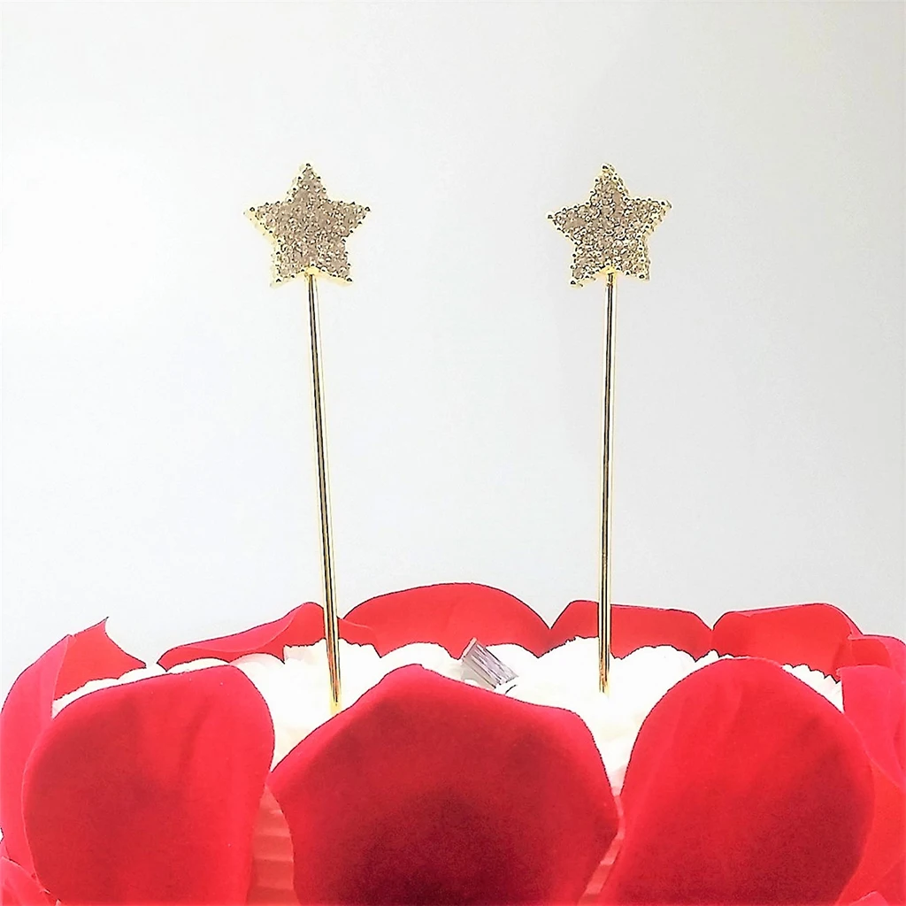 

2 x Glitter High Quality Copper Happy Birthday Cake Toppers, Handmade Party Decoration Wedding Birthday Baby Shower Gifts