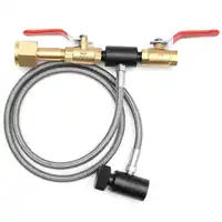 Paintball Dual Valve Lever 35" Hose CO2 Fill Station Refill Tank w/ Hose
