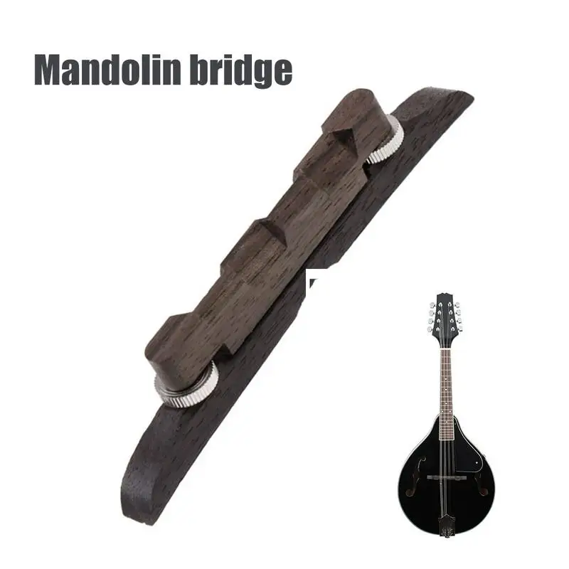Durable Rosewood Mandolin Bridge Guitar Bridge for Hofner Guitar Bass Adjustable Mandolin Bridge