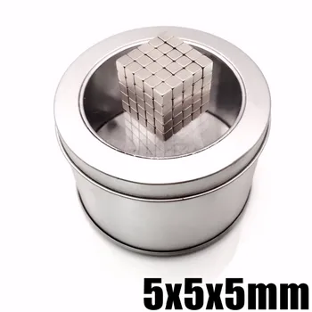 

125Pcs 5x5x5 Neodymium Magnet Box Packed 5mm Magic Magnetic Buck Cube Permanent Super Powerful Magnetic Magnets DIY Puzzle 5*5*5