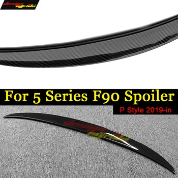 

For BMW M5 F90 Spoiler Rear Trunk Wing Tail P Style Carbon Fiber For BMW M-Series F90 M5 Rear Trunk Spoiler Lip Wing Tail 2019+